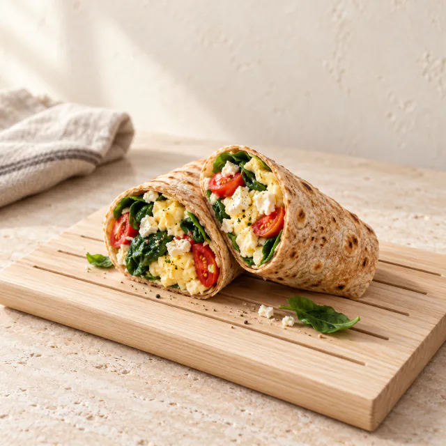 Spinach & Feta Breakfast Wrap