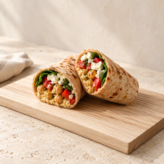 Hummus Chickpea Crunch Wrap